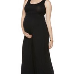 NWT A:Glow Maternity maxi dress black xs